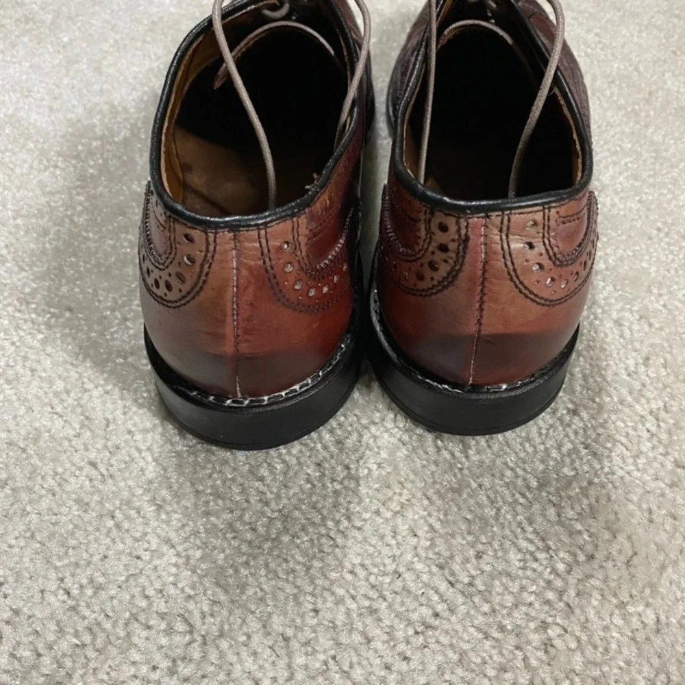 Allen Edmonds Dress Shoes Mens 10 D McAllister Wingtip Oxford Merlot Leather